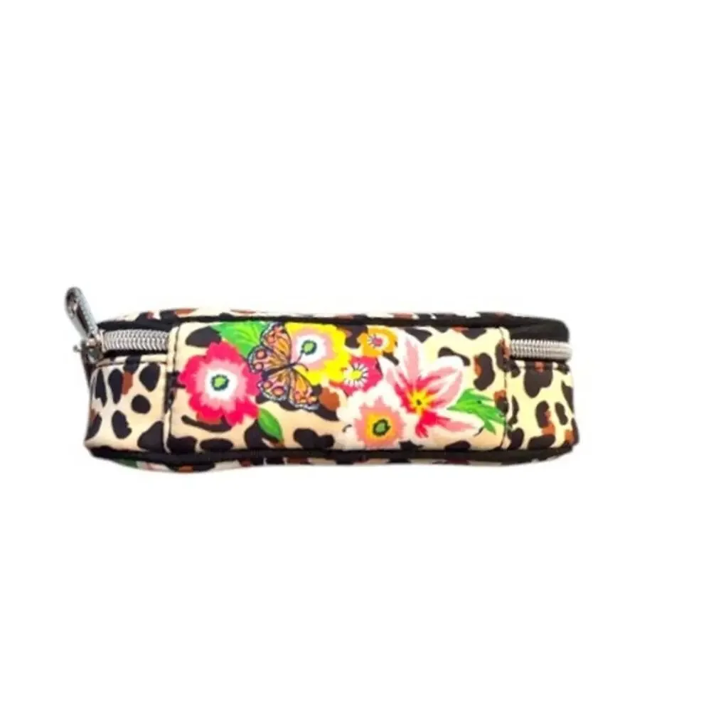 Brighton Garden Spots Jewelry Case Leopard Floral Travel Organizer NWOT